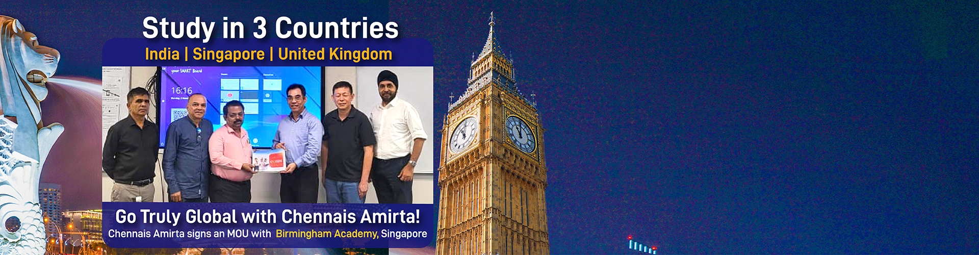 Study in 3 Countries — MOU with Birmingham Academy, Singapore